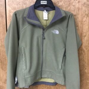 The North Face Windwall Green Zip Up Fleece Jacket Women
